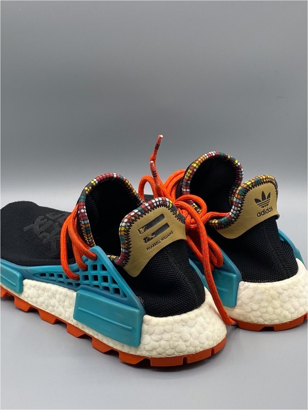 Adidas NMD HU Pharrell Inspired Pack Black Men’s Williams Orange - Picture 2 of 4